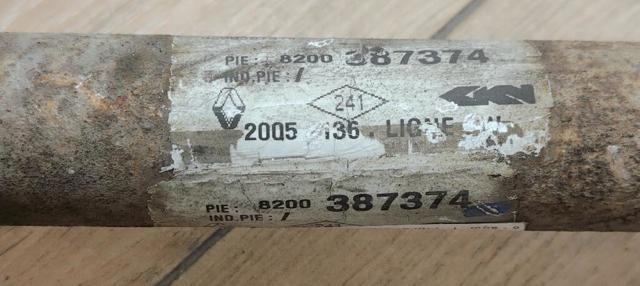 RENAULT 8200387374 Полуось (привод) передняя левая в наличии Днепр