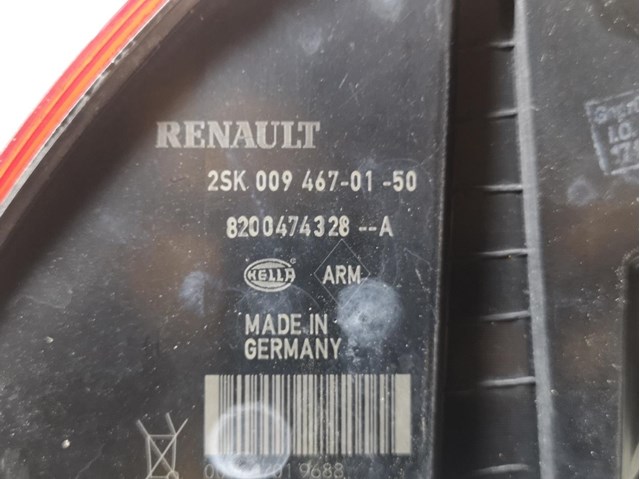 Lâmpada traseira esquerda para Renault Grand Scénic II 1.9 DCI (JM14) F9Q818 8200474328A