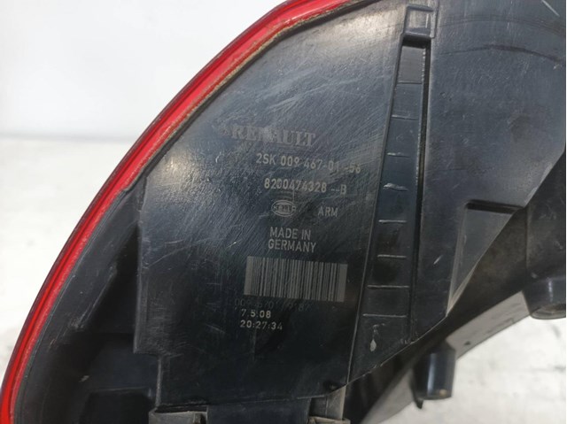 Lâmpada traseira esquerda para Renault Grand Scénic II 1.9 DCI (JM14) F9Q818 8200474328