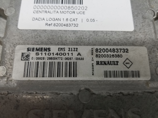 8200483732 RENAULT Модуль управления (ЭБУ) двигателем купить в Хмельницкий