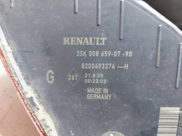 RENAULT 8200493374 Фонарь задний левый в наличии Николаев