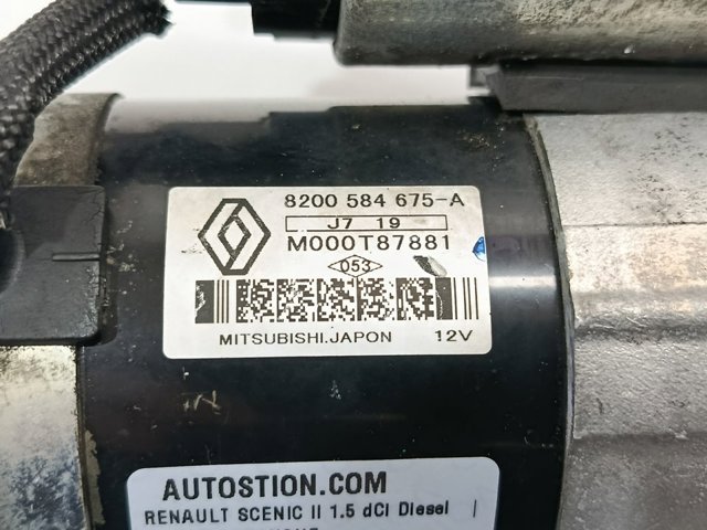 Motor de arranco 8200584675A RENAULT