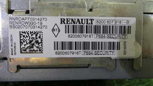 Aparelhagem de som (rádio AM/FM) 8200607918 Renault (RVI)