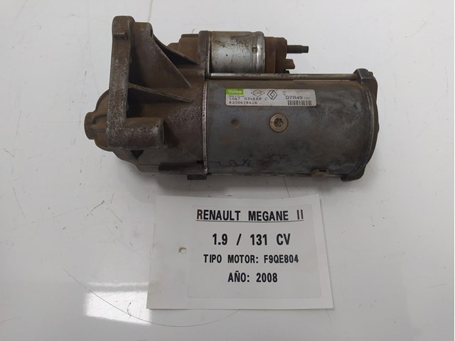Motor de arranque para Renault Megane II 1.9 dCi (BM0G, CM0G) F9QB8 8200628426