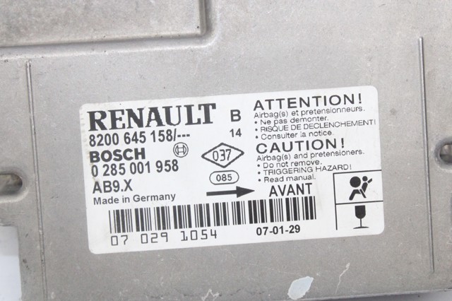 8200645158 RENAULT Модуль-процессор управления подушкой безопасности (ЭБУ AIRBAG) купить в Ирпень