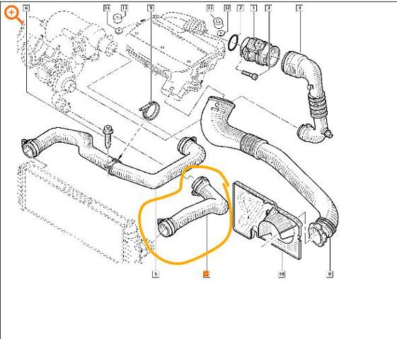 8200653594 RENAULT Шланг (патрубок) интеркуллера купить в Павлоград