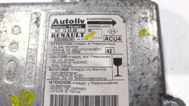 RENAULT 8200682382 Модуль-процессор управления подушкой безопасности (ЭБУ AIRBAG) в наличии Украина