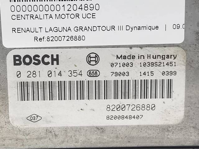 8200726880 RENAULT Модуль управления (ЭБУ) двигателем купить в Одесса