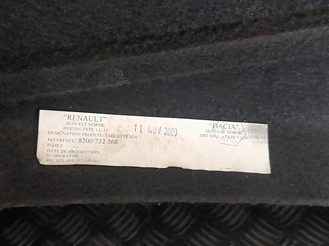 8200732368 RENAULT Полка салона задняя купить в Чернигов
