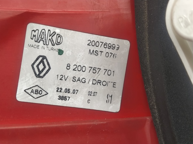 8200757701 RENAULT Фонарь задний левый купить в Хмельницкий