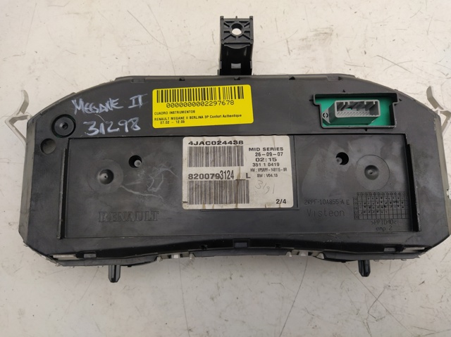8200793124 RENAULT Приборная доска (щиток приборов) купить в Украина