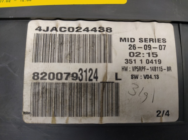 8200793124 RENAULT Приборная доска (щиток приборов) купить в Львов