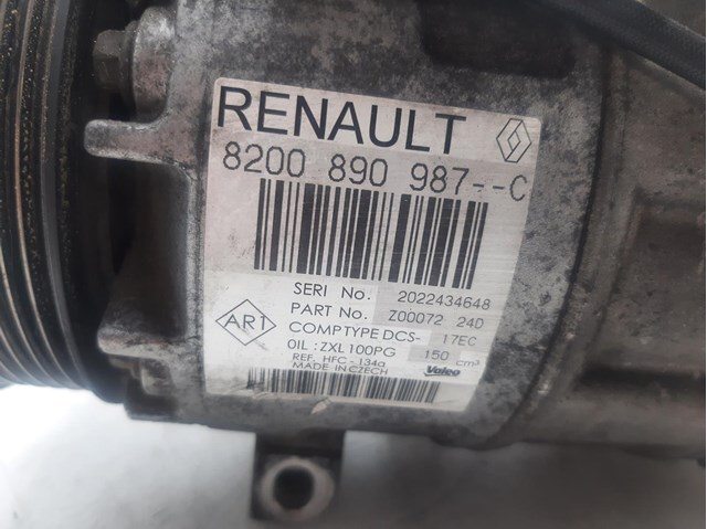 Compressor de ar condicionado para Renault Laguna III 2.0 DCI (BT07, BT0J, BT14, BT1A, BT1S) M9R744 8200890987C