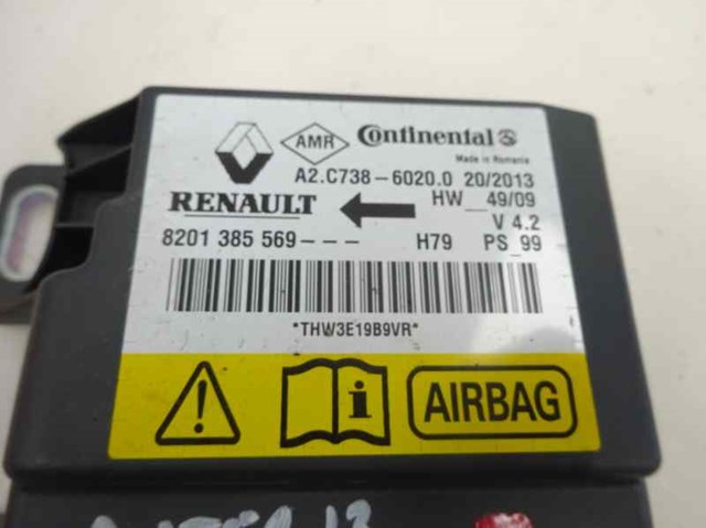 RENAULT 8201385569 Модуль-процессор управления подушкой безопасности (ЭБУ AIRBAG) в наличии Николаев