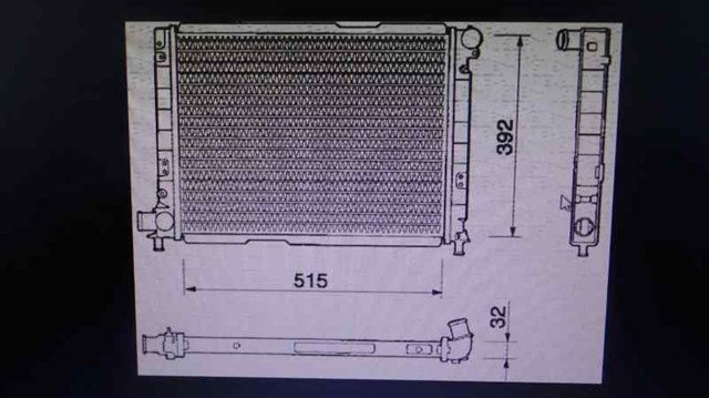 Radiador de esfriamento de motor 82443108 Fiat/Alfa/Lancia