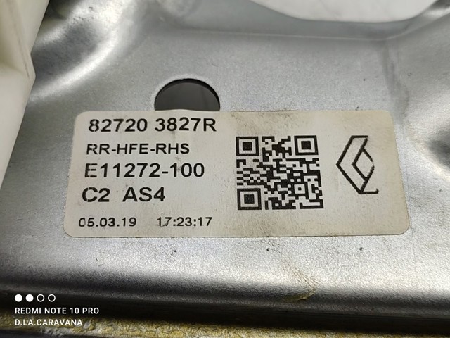 RENAULT 827203827R Механизм стеклоподъемника двери задней правой в наличии Украина