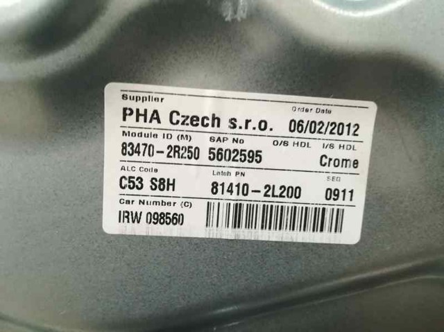 834602R000 Механизм стеклоподъемника двери задней правой купить Украина