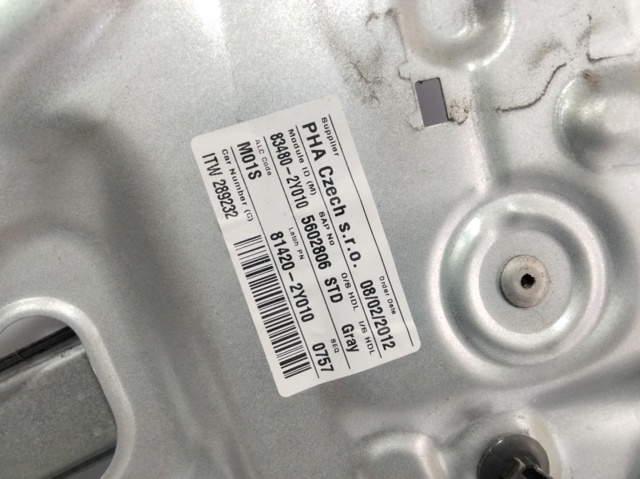 HYUNDAI 834802Y010 Механизм стеклоподъемника двери задней правой в наличии Павлоград