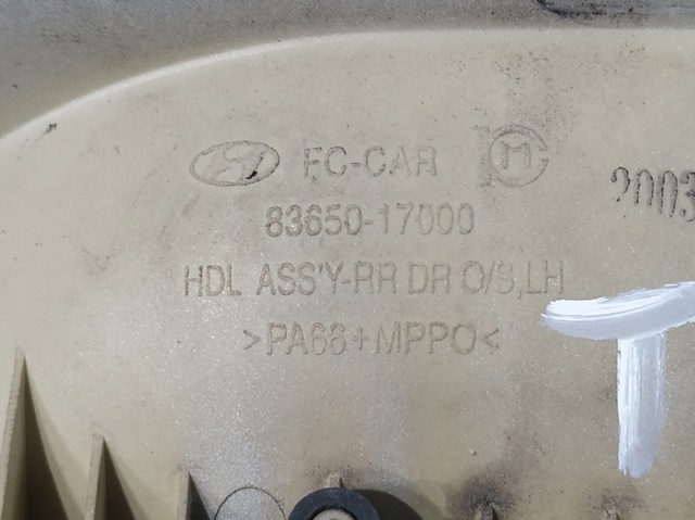 HYUNDAI 8365017000 Ручка двери задней наружная левая в наличии Полтава