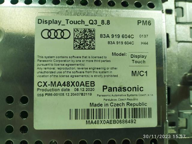 VAG 83A919604C Дисплей многофункциональный в наличии Украина