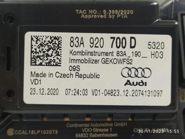 83A920700D VAG Приборная доска (щиток приборов) купить в Одесса