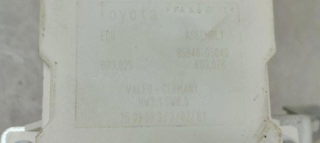 Relê de controlo de limpador pára-brisas Toyota Avensis 2 T25