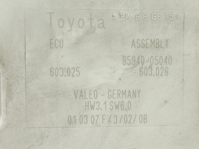 Relê de controlo de limpador pára-brisas Toyota Avensis 2 T25