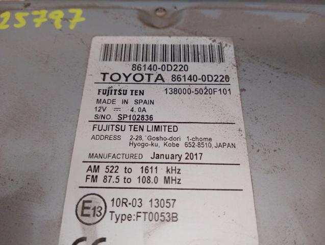 861400D220 TOYOTA Дисплей многофункциональный купить в Ужгород