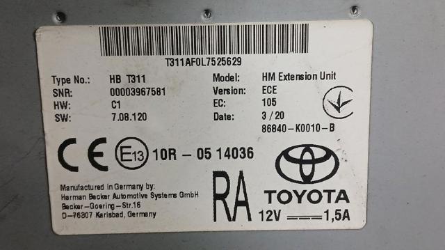 TOYOTA 86840K0010B в наличии Киев