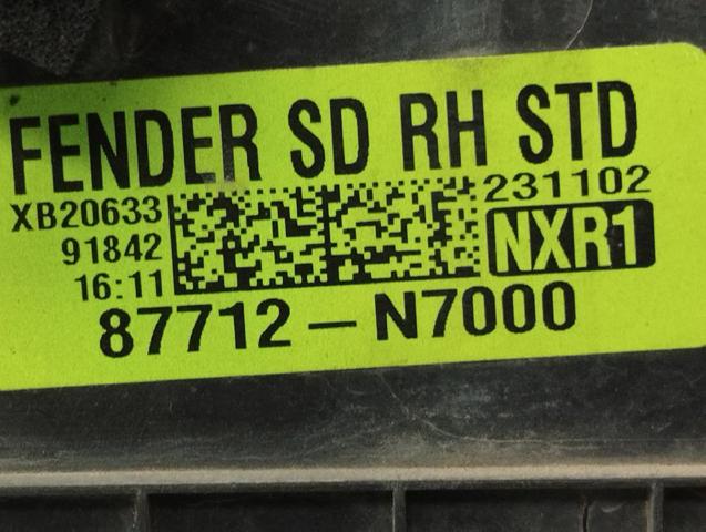87712N7000 Расширитель (накладка) арки переднего крыла правый купить Черновцы