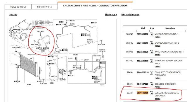 887110E160 TOYOTA Шланг кондиционера, от компрессора к радиатору купить в Ирпень