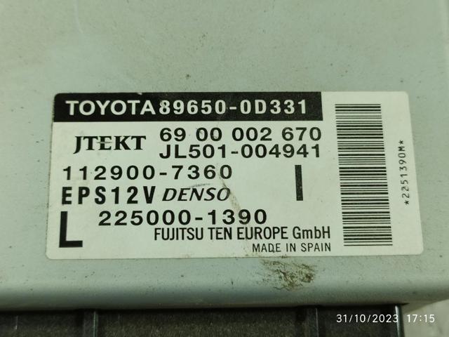 TOYOTA 896500D331 Блок управления электроусилителем руля в наличии Тернополь
