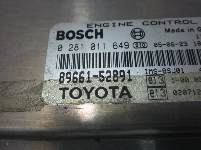 TOYOTA 8966152891 Блок управления двигателем в наличии Полтава