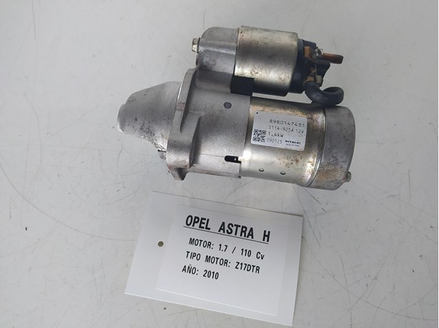Motor de arranque para Opel Astra H 1.7 CDTI (L48) Z17DT 8980147431