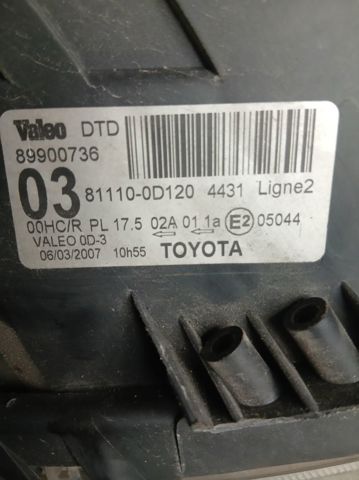 89900736 TOYOTA Фара правая купить в Черновцы