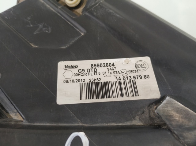 89902604 PEUGEOT Правая фара купить в Кривой Рог
