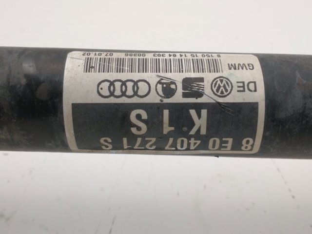 8E0407271S Полуось (привод) передняя левая купить Запорожье