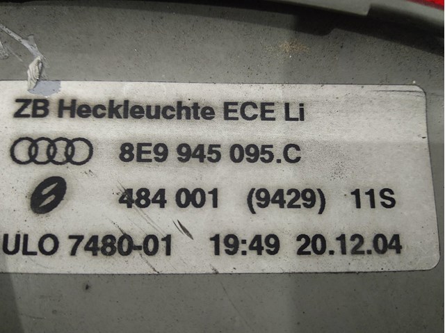 Luz traseira esquerda para Audi A4 Avant 2.0 TDI 16V BLB 8E9945095C