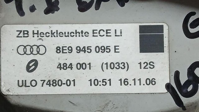 8E9945095E Фонарь задний левый внешний купить Ужгород