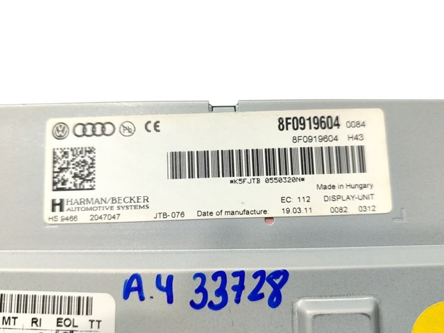 8F0919604 VAG Дисплей многофункциональный купить в Харьков