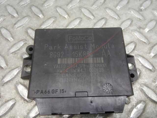 Módulo de direção (Centralina eletrônica) de sensor de estacionamento 8G9215K866AA Ford