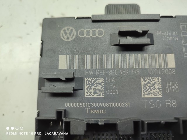 8K0959795 VAG Блок комфорта задней двери купить в Кривой Рог