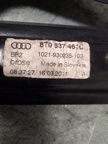 VAG 8T0837461C Механизм стеклоподъемника двери передней левой в наличии Николаев