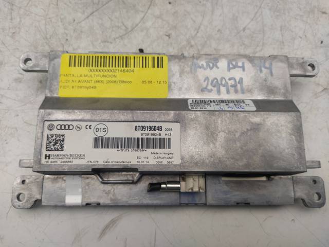VAG 8T0919604B Дисплей многофункциональный в наличии Павлоград