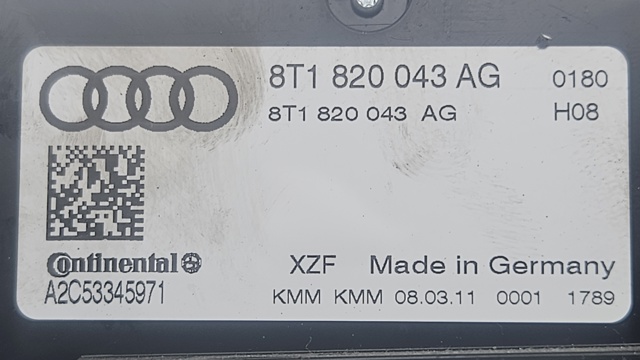 8T1820043AG VAG Блок управления режимами отопления/кондиционирования купить в Киев