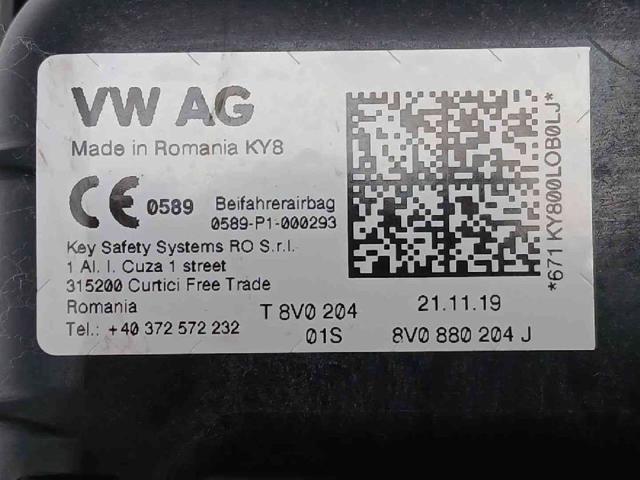 8V0880204J Подушка безопасности (AIRBAG) пассажирская купить Львов
