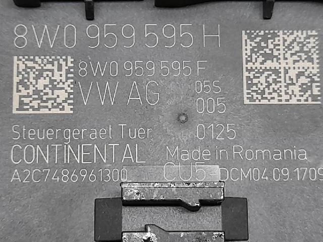 8W0959595H Блок комфорта задней двери купить Каменское