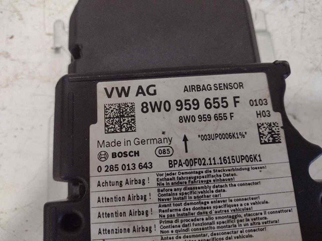 8W0959655F VAG Модуль-процессор управления подушкой безопасности (ЭБУ AIRBAG) купить в Тернополь
