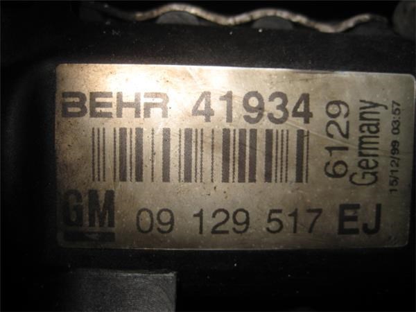 Radiador agua. para opel astra g berlina  1.7 dti 16v y 17 dt 09129517EJ
