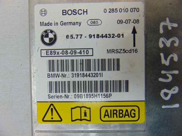 9184432 BMW Модуль-процессор управления подушкой безопасности (ЭБУ AIRBAG) купить в Хмельницкий